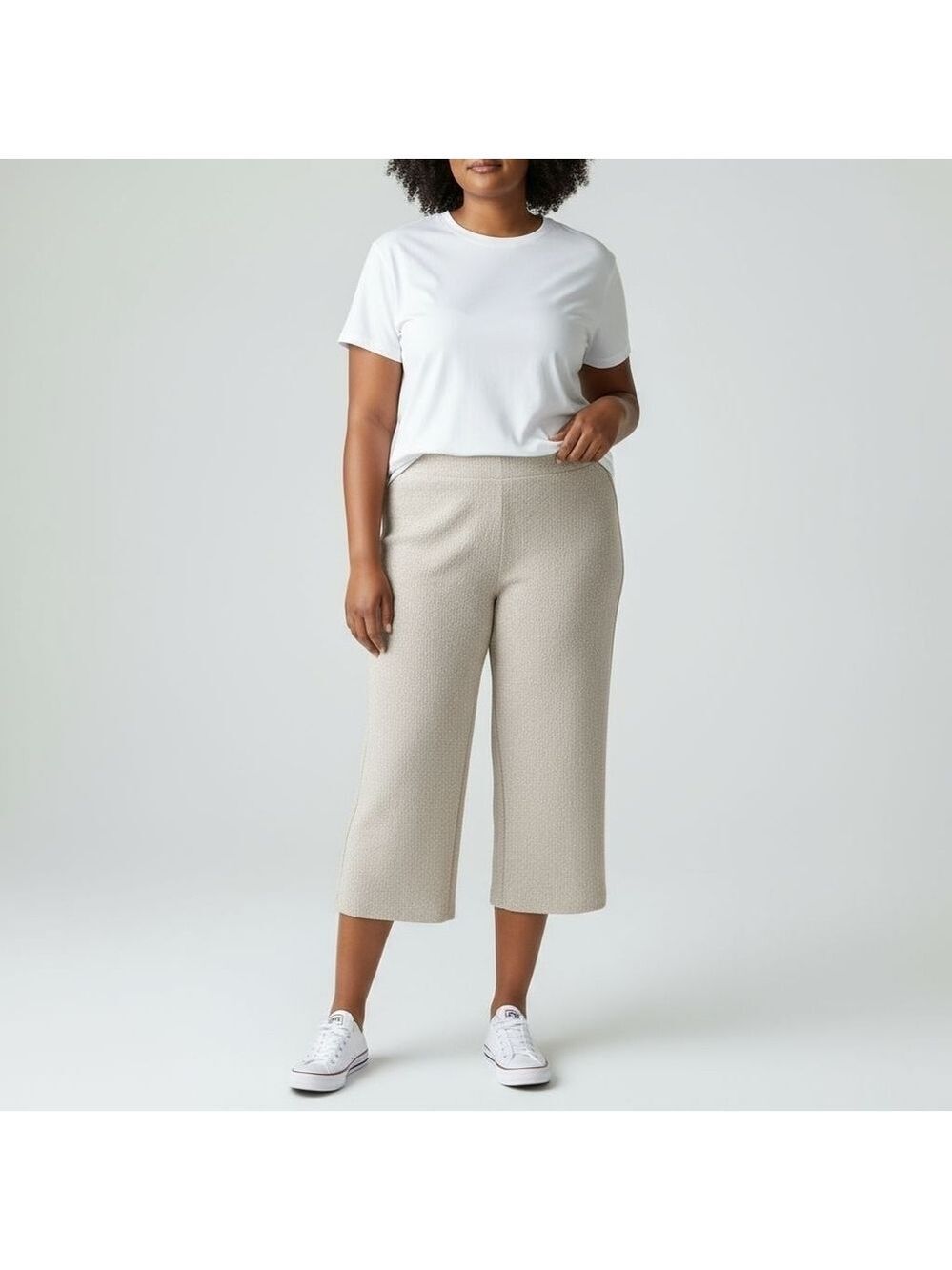 1X • Joie • Wide Leg Knit Cropped Pants